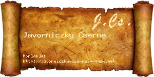 Javorniczky Cserne névjegykártya